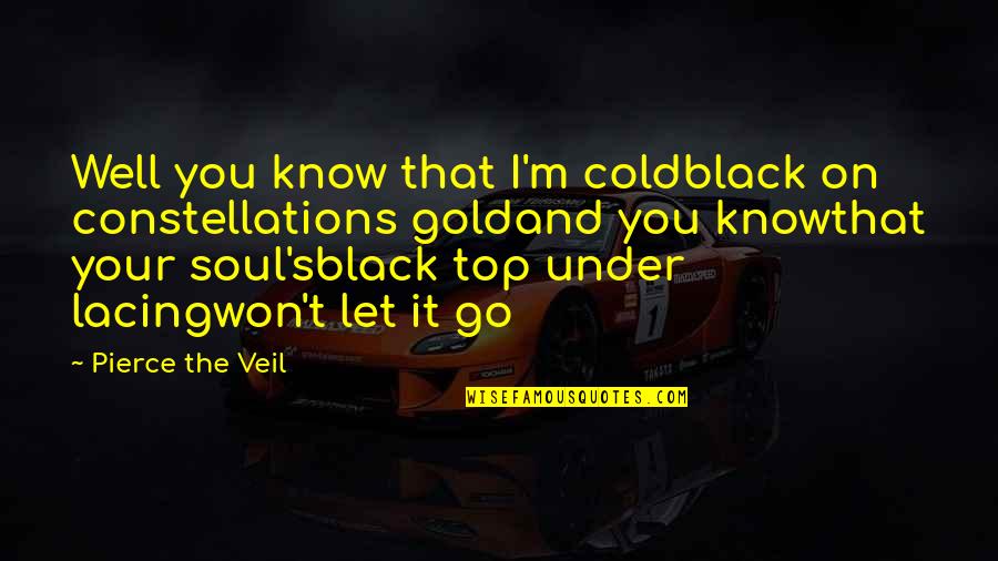 S M Lyrics Quotes By Pierce The Veil: Well you know that I'm coldblack on constellations