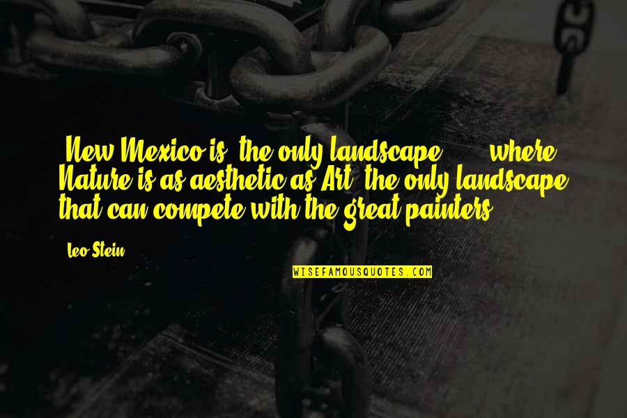 Sacred Spiral Quotes By Leo Stein: [New Mexico is] the only landscape . .