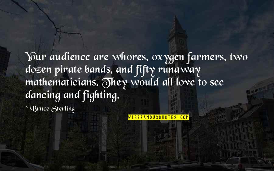 Sad Deep Emotional Quotes By Bruce Sterling: Your audience are whores, oxygen farmers, two dozen