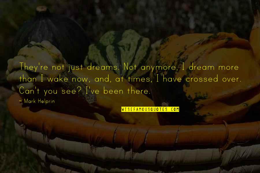 Sadne Quotes By Mark Helprin: They're not just dreams. Not anymore, I dream