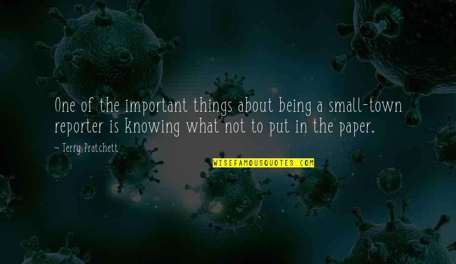 Salamone Supplies Quotes By Terry Pratchett: One of the important things about being a