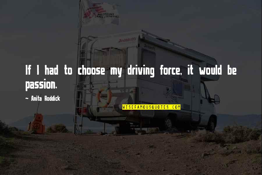 Salanter Akiba Quotes By Anita Roddick: If I had to choose my driving force,