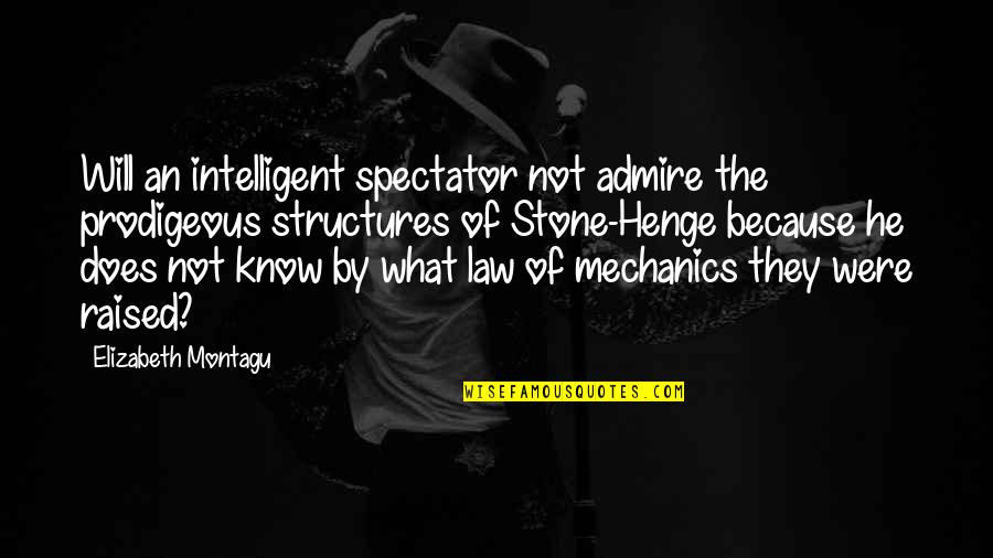 Sallies Running Quotes By Elizabeth Montagu: Will an intelligent spectator not admire the prodigeous