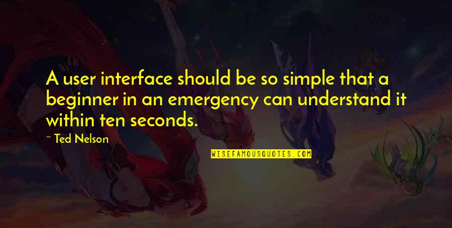 Sanatan Prabhat Quotes By Ted Nelson: A user interface should be so simple that