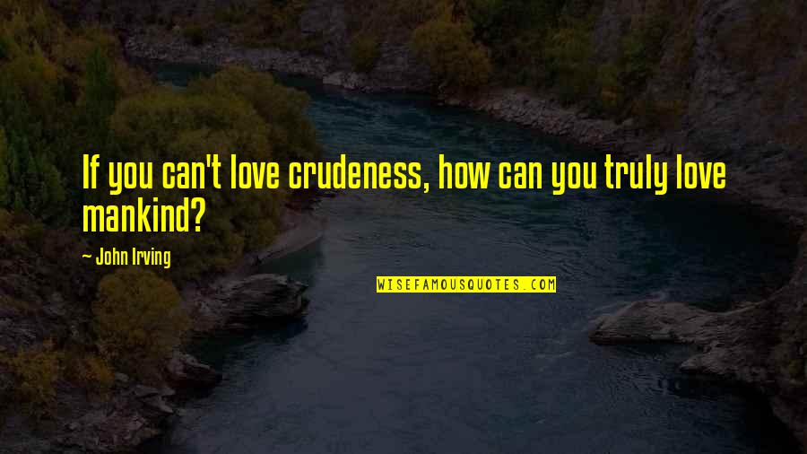 Sancakoi Quotes By John Irving: If you can't love crudeness, how can you