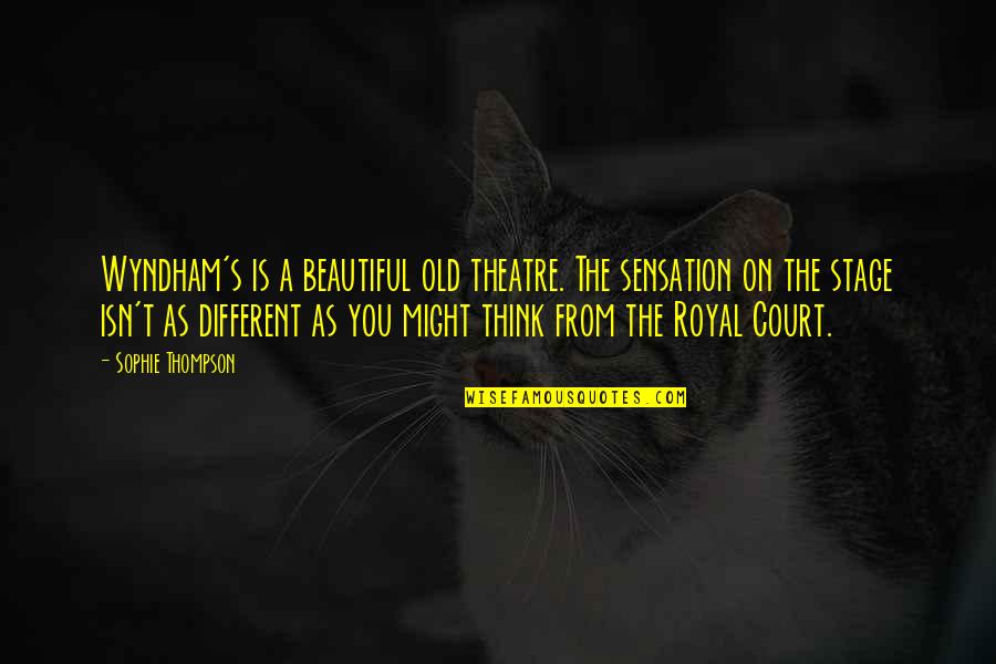 Sant Kirpal Singh Quotes By Sophie Thompson: Wyndham's is a beautiful old theatre. The sensation