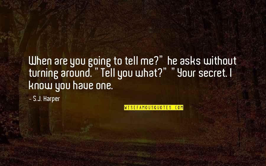 Santicler Quotes By S.J. Harper: When are you going to tell me?" he