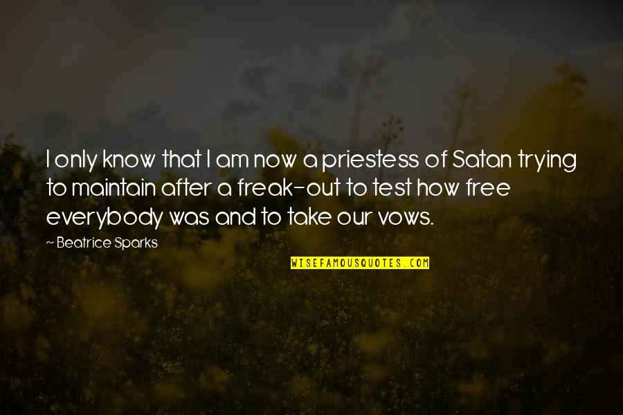 Satan Quotes By Beatrice Sparks: I only know that I am now a