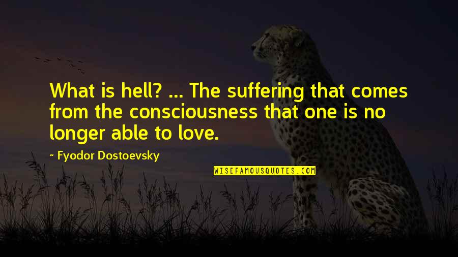 Saying Goodbye Is Never Easy Quotes By Fyodor Dostoevsky: What is hell? ... The suffering that comes