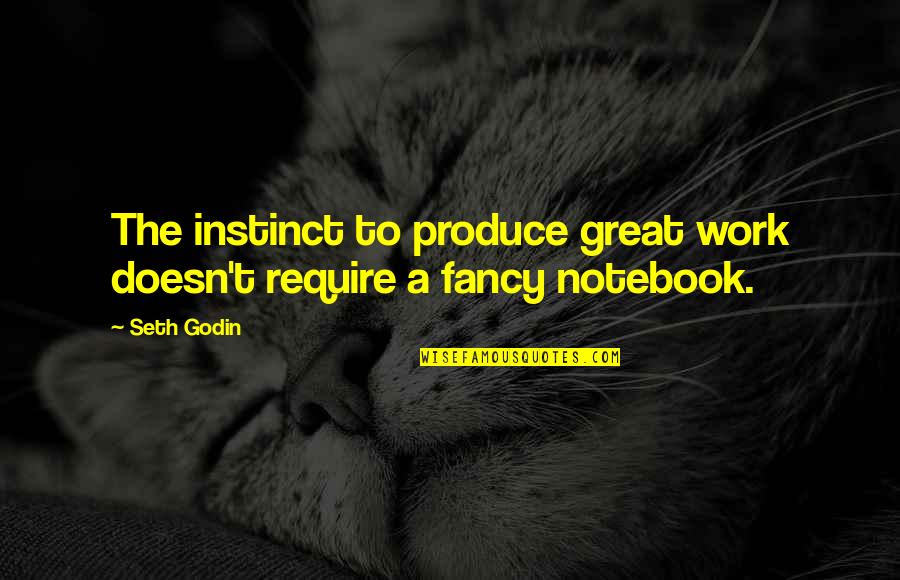 Scared To Speak Quotes By Seth Godin: The instinct to produce great work doesn't require