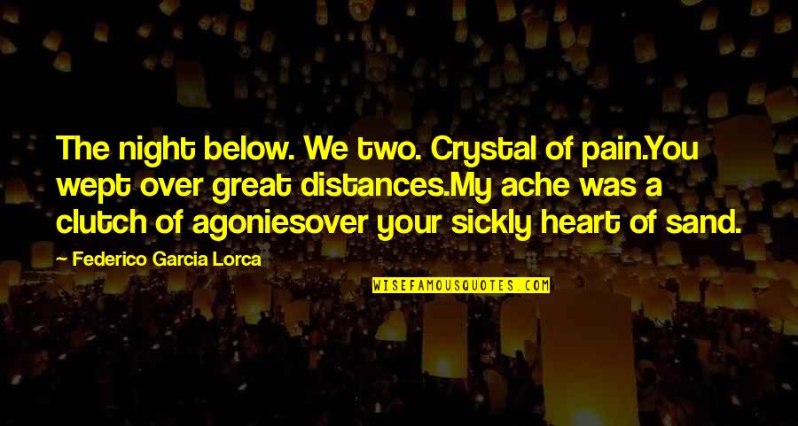 Schaible Realty Quotes By Federico Garcia Lorca: The night below. We two. Crystal of pain.You