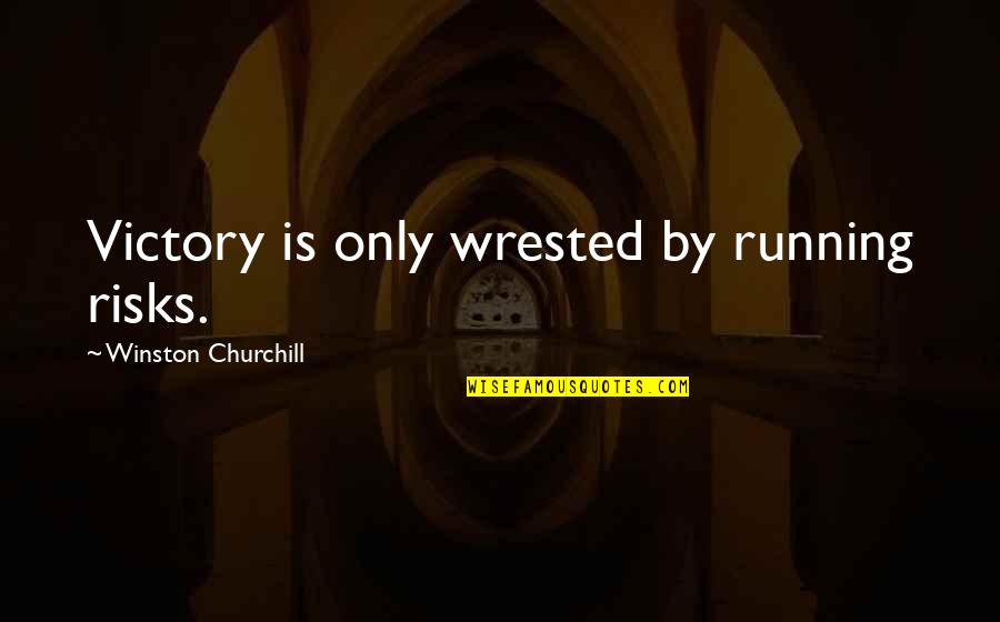 Schauder Fixed Quotes By Winston Churchill: Victory is only wrested by running risks.