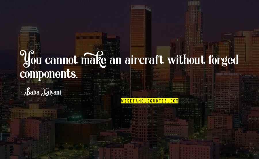 Schimbatoare Transfer Quotes By Baba Kalyani: You cannot make an aircraft without forged components.