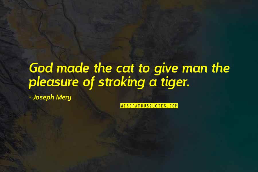 Schlampe Mit Quotes By Joseph Mery: God made the cat to give man the