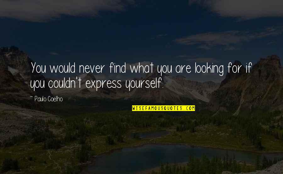 Schlauch Bottcher Quotes By Paulo Coelho: You would never find what you are looking