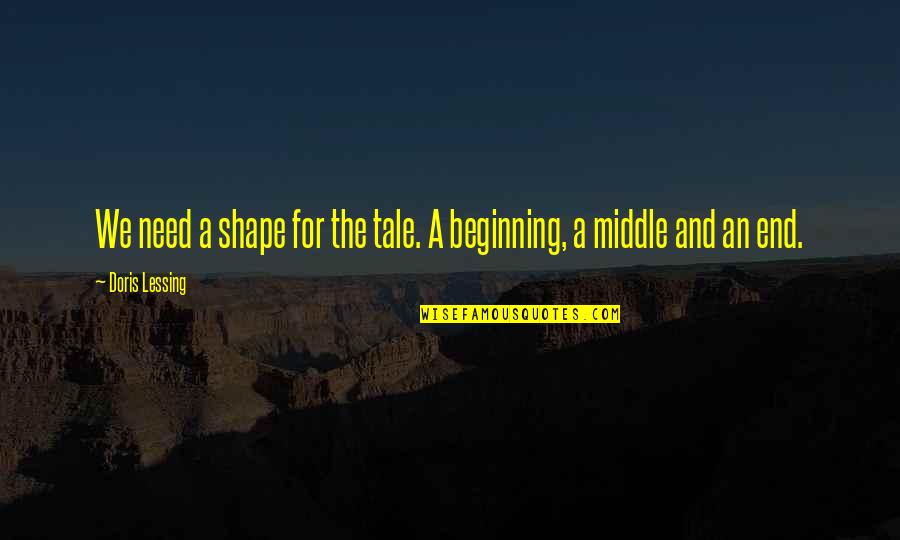 Schleinkofer Fort Quotes By Doris Lessing: We need a shape for the tale. A