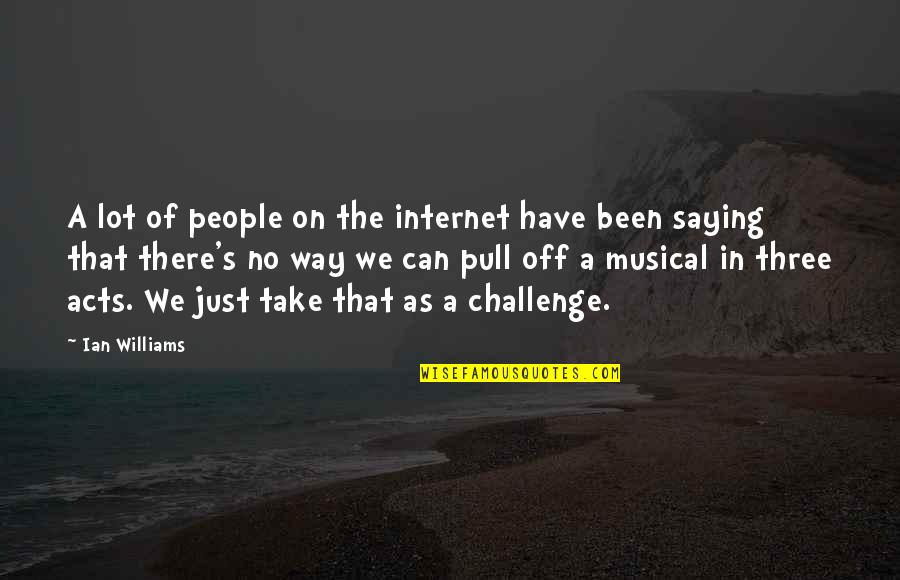 Schommelpaard Quotes By Ian Williams: A lot of people on the internet have