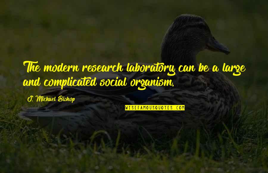 Science Research Quotes By J. Michael Bishop: The modern research laboratory can be a large