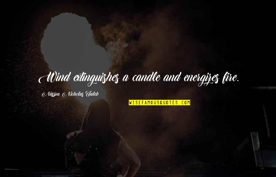 Screensavers Quotes By Nassim Nicholas Taleb: Wind extinguishes a candle and energizes fire.