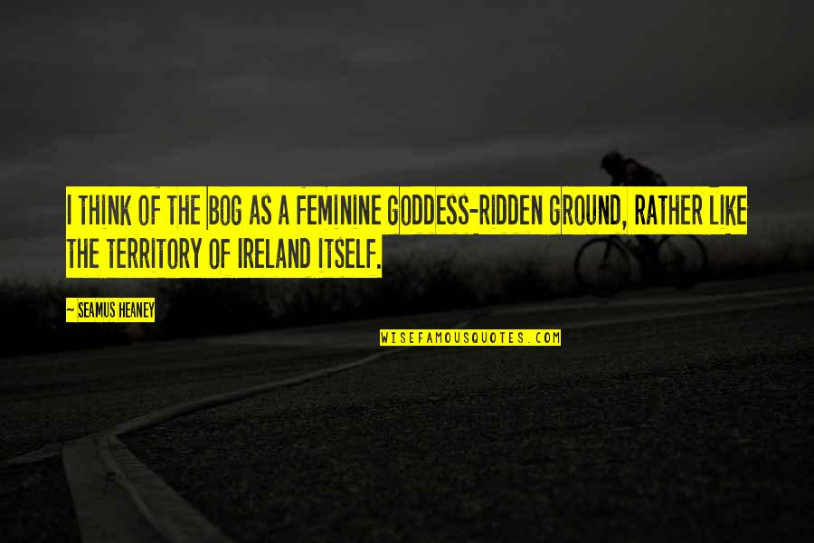 Seamus Heaney Quotes By Seamus Heaney: I think of the bog as a feminine