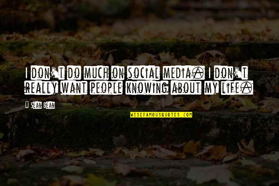 Sean Quotes By Sean Bean: I don't do much on social media. I