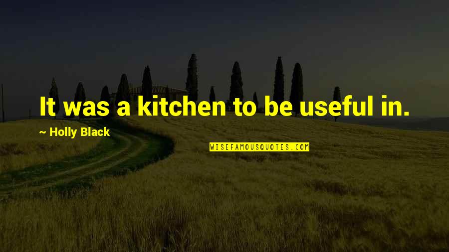 Sechzehn Quotes By Holly Black: It was a kitchen to be useful in.