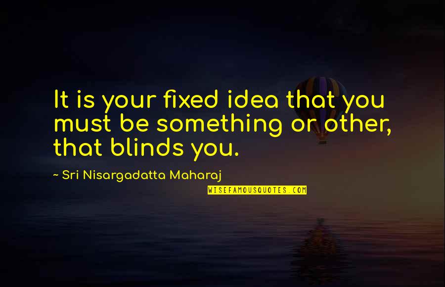 Sekenani Quotes By Sri Nisargadatta Maharaj: It is your fixed idea that you must