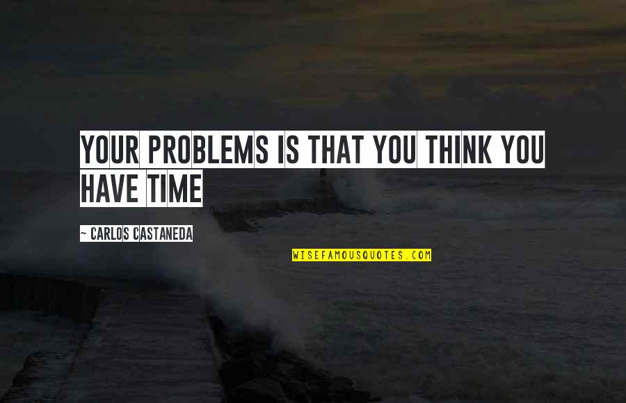 Sekte Bedeutung Quotes By Carlos Castaneda: Your problems is that you think you have