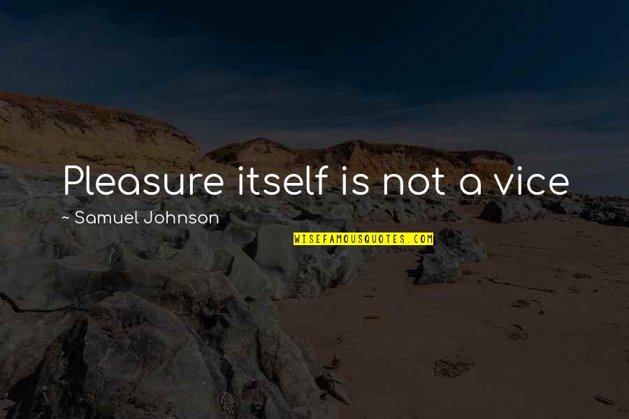 Selfies 2017 Quotes By Samuel Johnson: Pleasure itself is not a vice