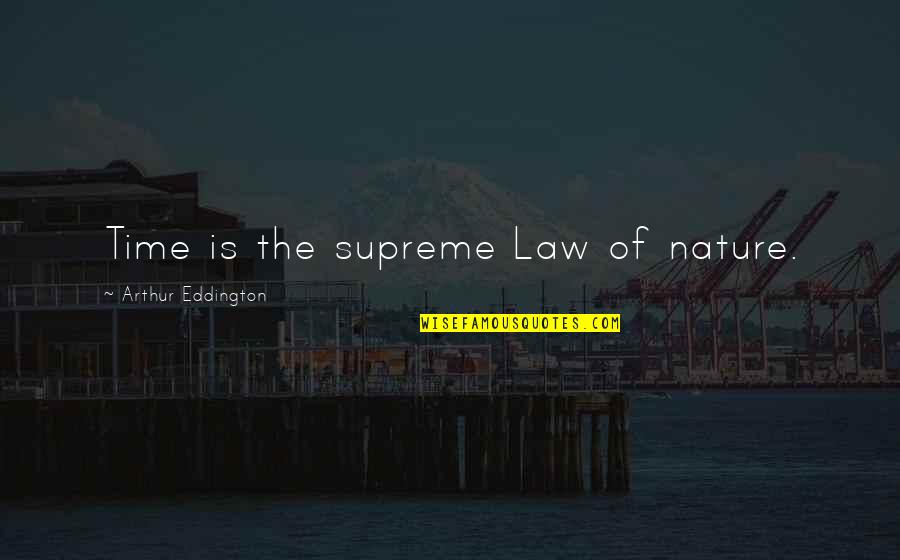 Seljandafoss Quotes By Arthur Eddington: Time is the supreme Law of nature.