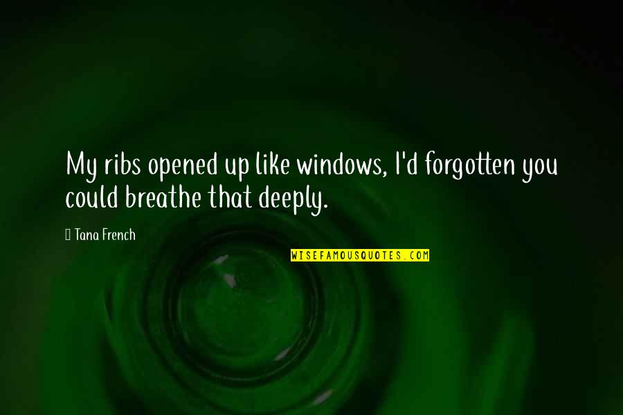 Septian Putra Quotes By Tana French: My ribs opened up like windows, I'd forgotten