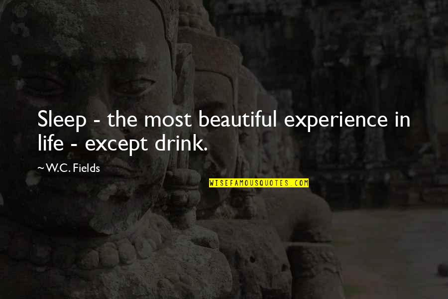 Seragia Quotes By W.C. Fields: Sleep - the most beautiful experience in life
