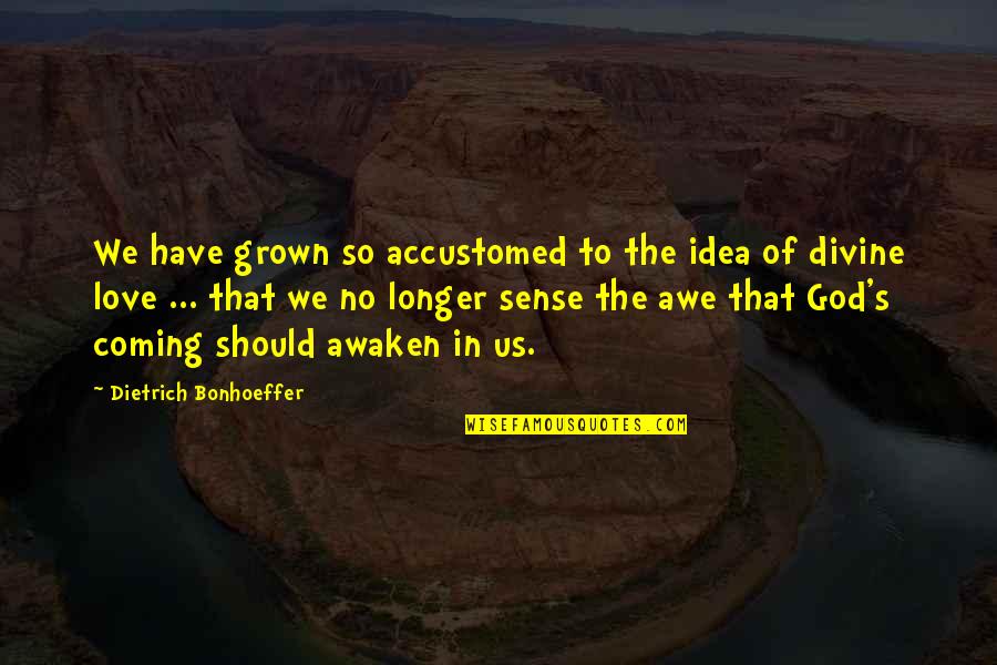 Serbechiller Quotes By Dietrich Bonhoeffer: We have grown so accustomed to the idea