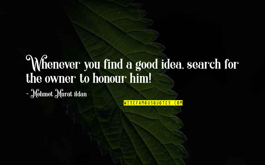 Setealem Quotes By Mehmet Murat Ildan: Whenever you find a good idea, search for