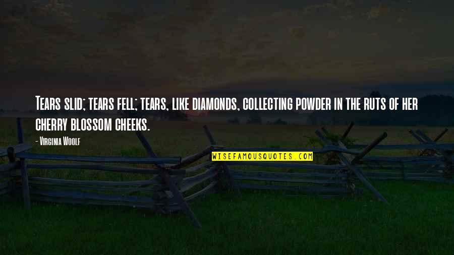 Sharpeville Police Quotes By Virginia Woolf: Tears slid; tears fell; tears, like diamonds, collecting