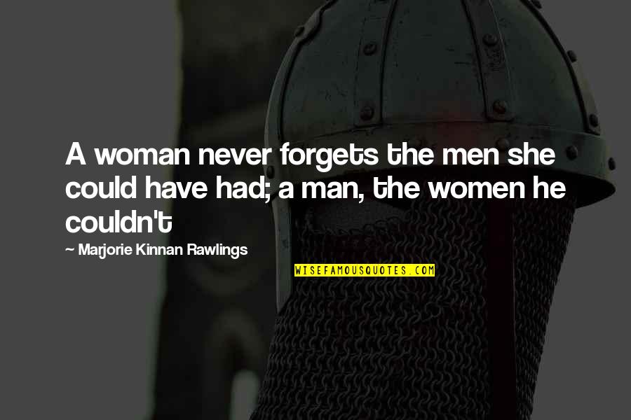 Shcherbakova Quotes By Marjorie Kinnan Rawlings: A woman never forgets the men she could