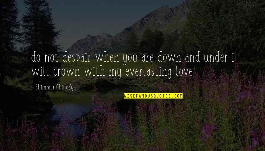 Shimmer Quotes By Shimmer Chinodya: do not despair when you are down and