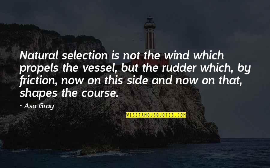 Ship Without A Rudder Quotes By Asa Gray: Natural selection is not the wind which propels