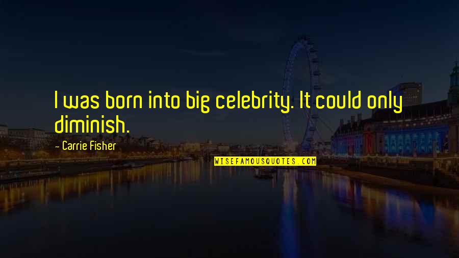 Shop Owners Warehouse Quotes By Carrie Fisher: I was born into big celebrity. It could