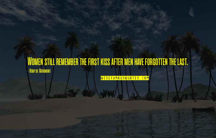 Showtime's Quotes By Remy De Gourmont: Women still remember the first kiss after men