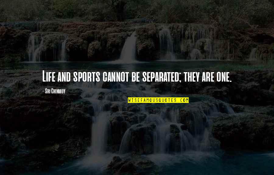 Sibinovic Notar Quotes By Sri Chinmoy: Life and sports cannot be separated; they are