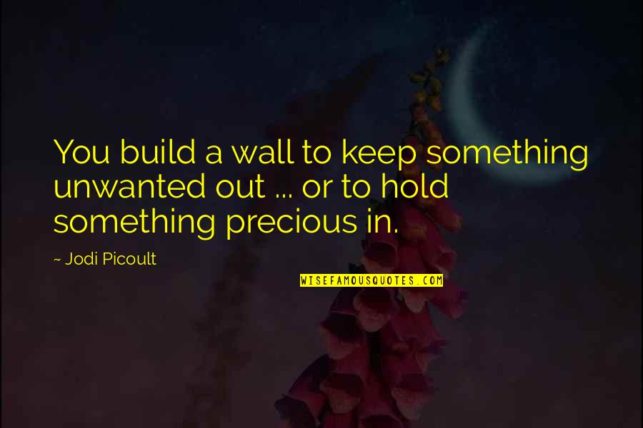 Siblings Rivalry Quotes By Jodi Picoult: You build a wall to keep something unwanted