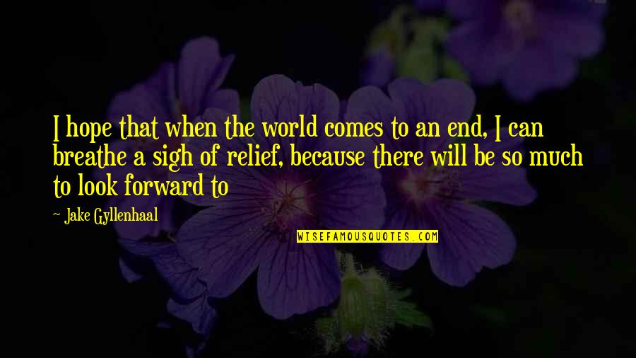 Sigh'd Quotes By Jake Gyllenhaal: I hope that when the world comes to