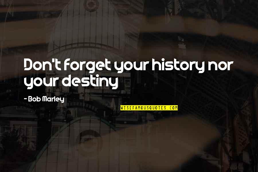 Signarama Quotes By Bob Marley: Don't forget your history nor your destiny