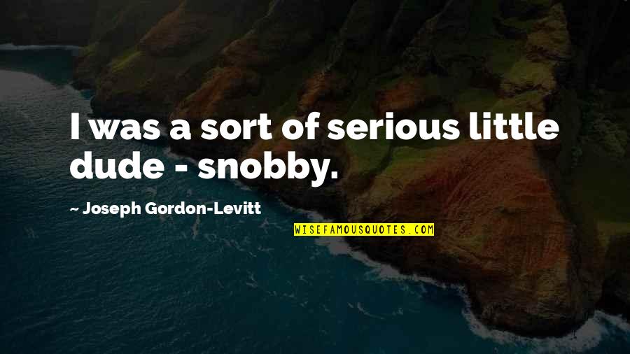 Signarama Quotes By Joseph Gordon-Levitt: I was a sort of serious little dude