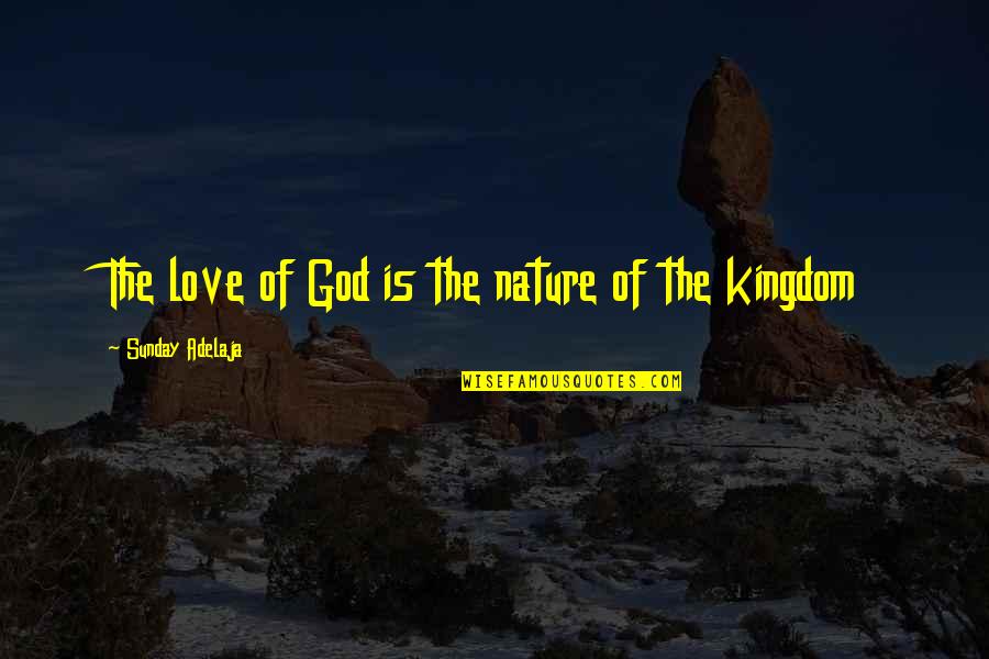 Significance And Need Of Ergonomics Quotes By Sunday Adelaja: The love of God is the nature of