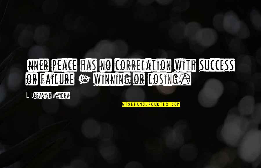 Signifikan Adalah Quotes By Debasish Mridha: Inner peace has no correlation with success or