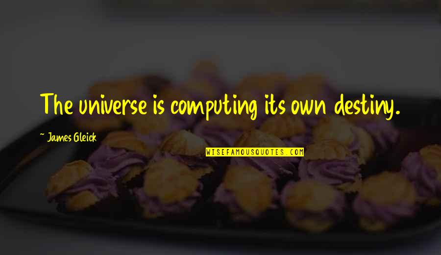 Silky Johnson Quotes By James Gleick: The universe is computing its own destiny.