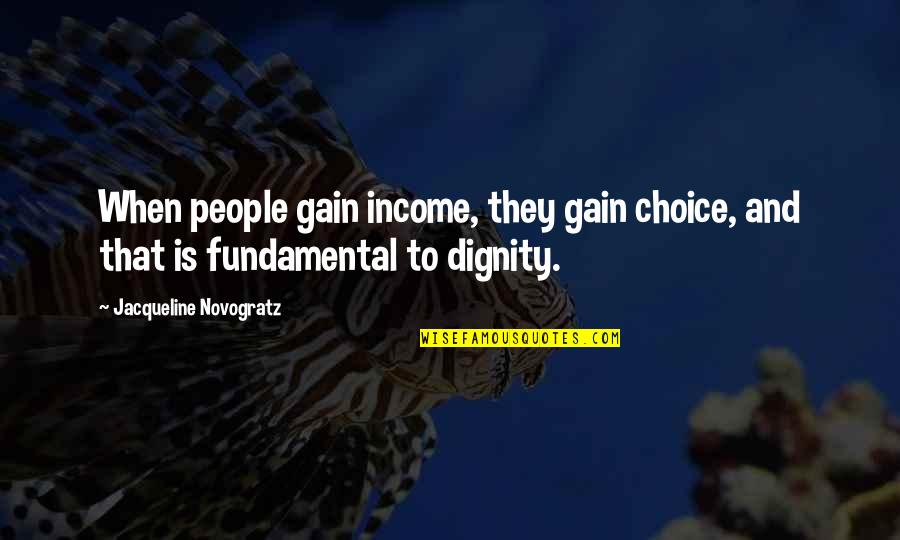 Sillem Pipe Quotes By Jacqueline Novogratz: When people gain income, they gain choice, and