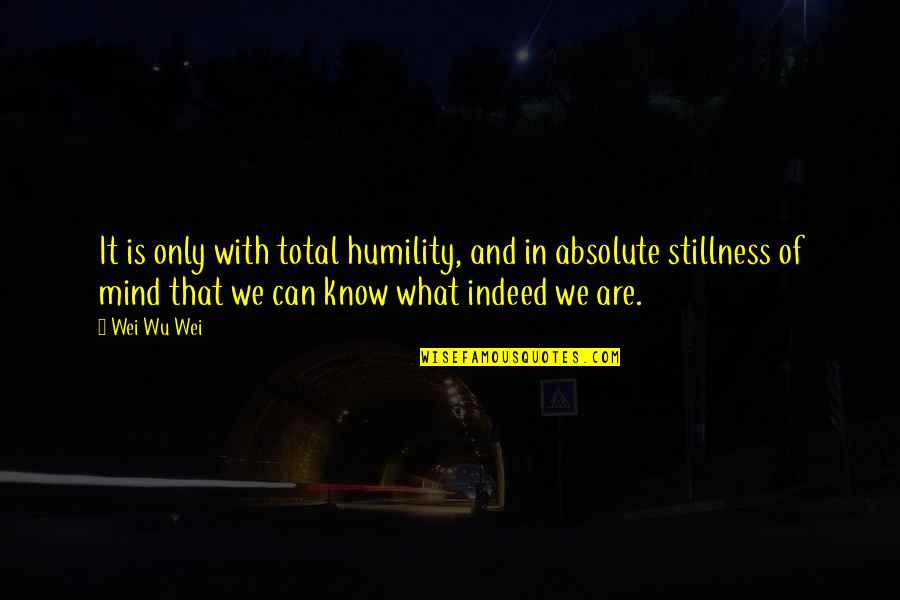 Silvino Bracho Quotes By Wei Wu Wei: It is only with total humility, and in